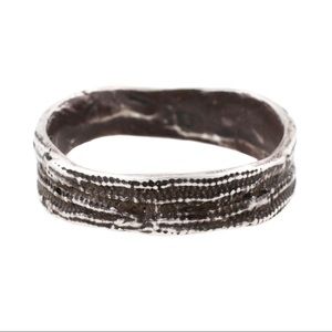 Beautiful Lauren Wolf Silver Double Urchin Band
